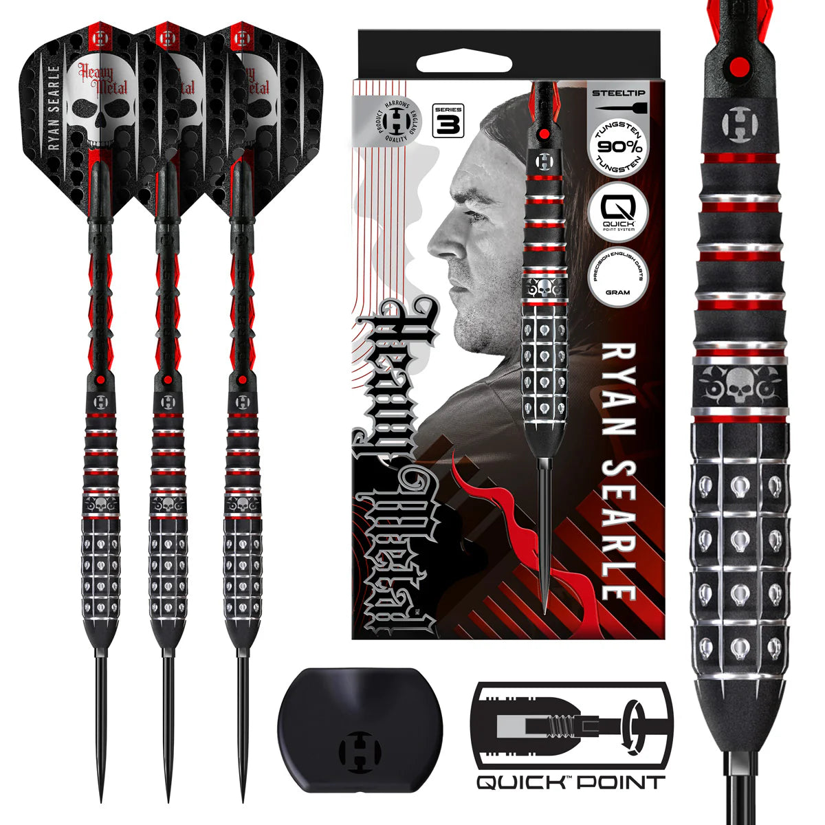 Harrows Ryan Searle Series 3 90% Quick Point Darts