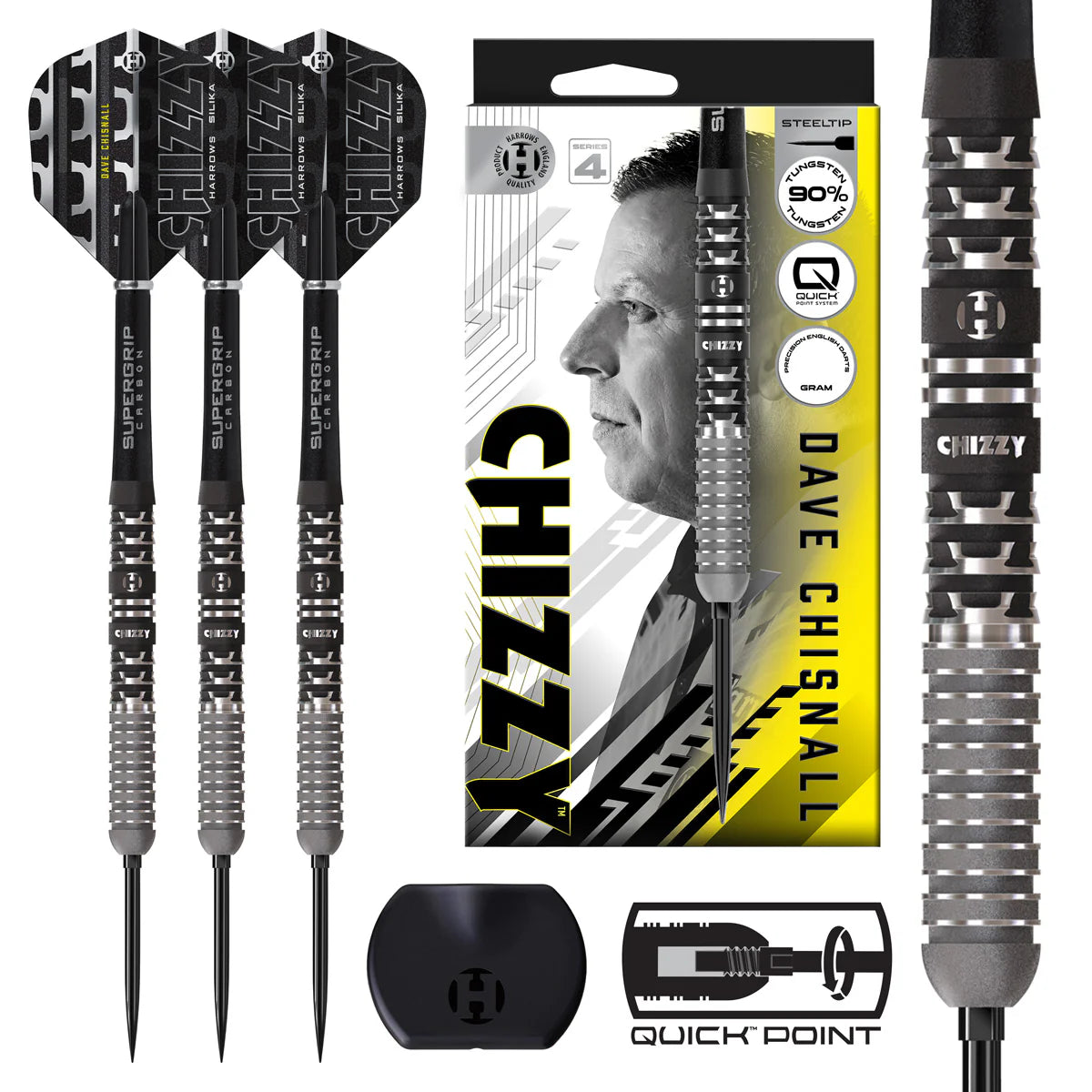 Harrows Dave Chisnall ‘Chizzy’ Series 4 90% Quick Point Darts