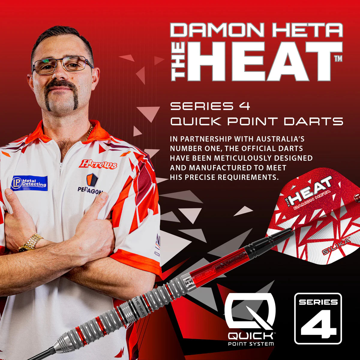 Harrows Damon Heta Series 4 90% Quick Point Darts