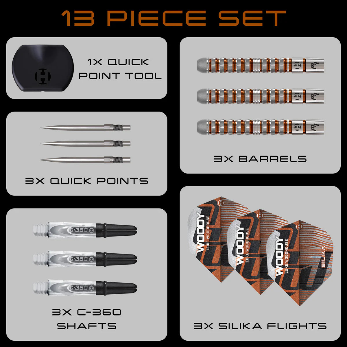 Harrows Luke Woodhouse Series 3 90% Quick Point Darts
