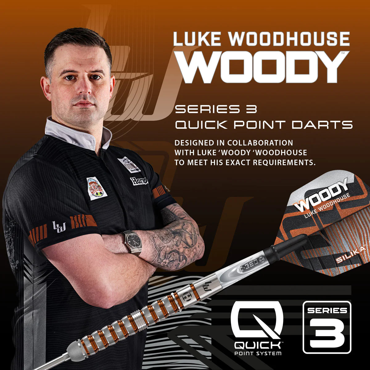 Harrows Luke Woodhouse Series 3 90% Quick Point Darts