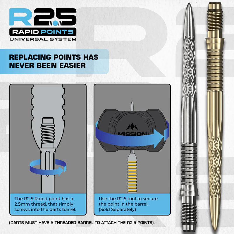 Mission R2.5 Rapid Dart Points - Changing Tool