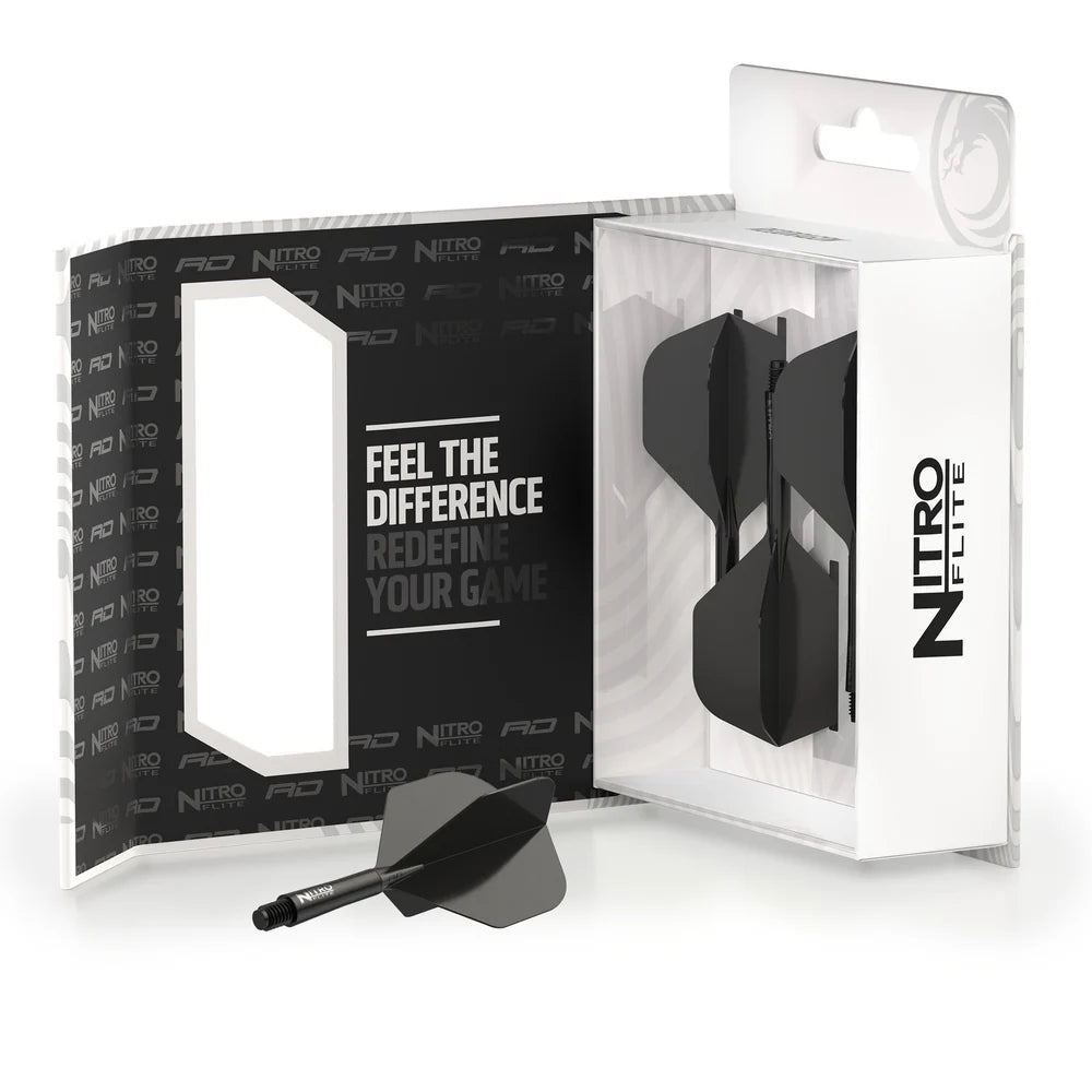 Red Dragon Nitro Flite - Integrated Flight and Shaft Black & Black