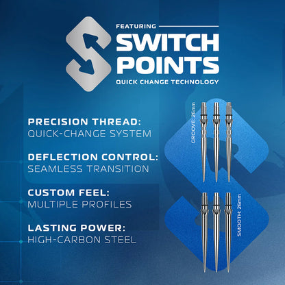 Winmau Lunaris Parallel Switch Point Darts
