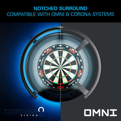 Target Corona Vision LED Notched Dartboard Surround