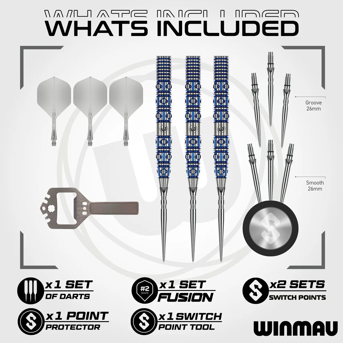 Winmau Lunaris Tapered Switch Point Darts