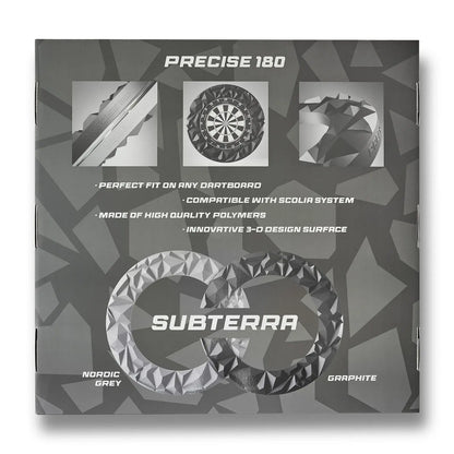 Precise180 ‘Subterra’ Nordic Grey 3D Dartboard Surround