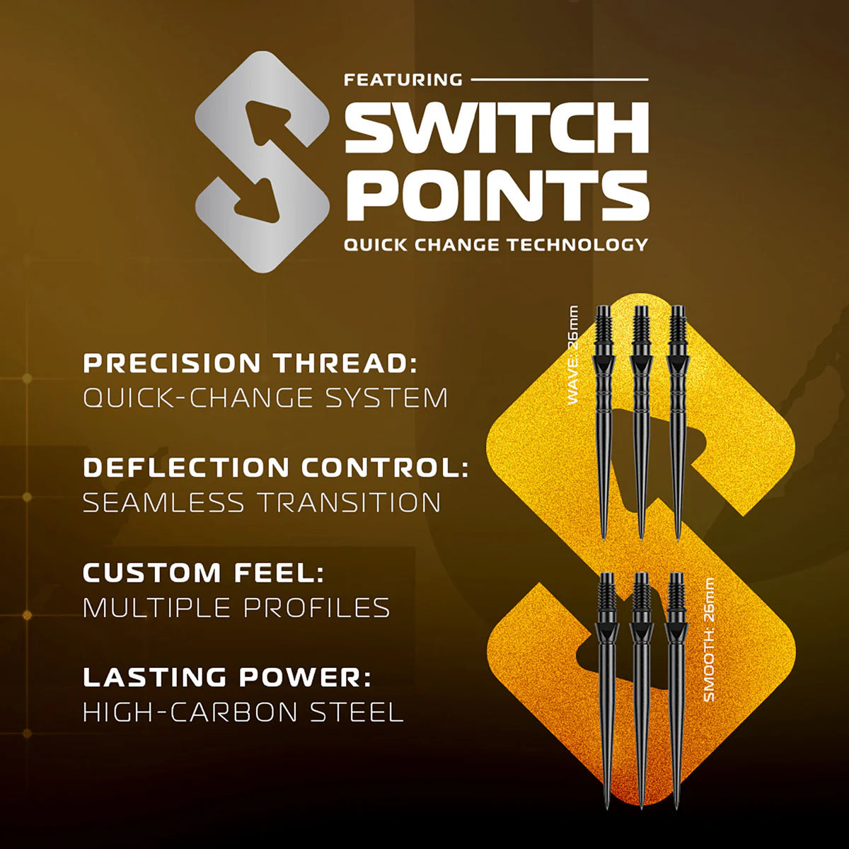 Winmau Exion Parallel 90% Switch Point Darts