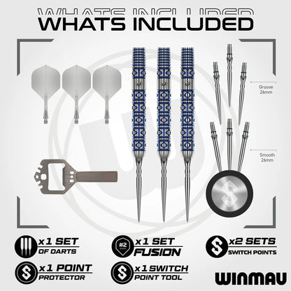Winmau Lunaris Parallel Switch Point Darts