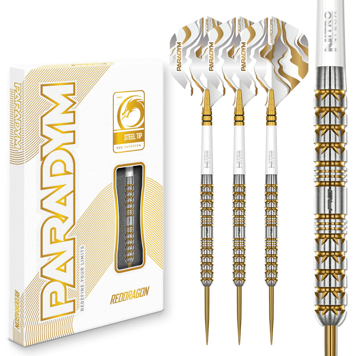 Red Dragon Paradym Gold Parallel 90% Steel Tip Darts