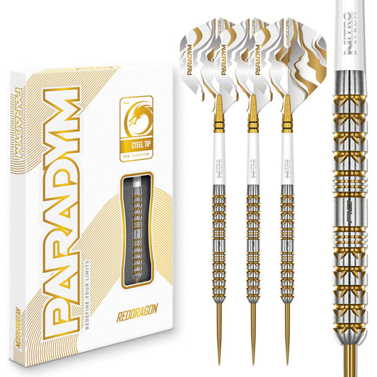 Red Dragon Paradym Gold Parallel 90% Steel Tip Darts
