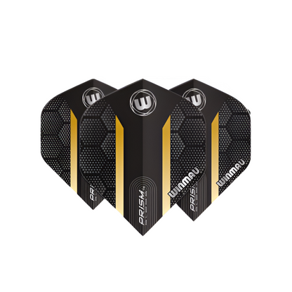 Winmau Prism Alpha Extra Thick Black & Gold Stripe Darts Flights
