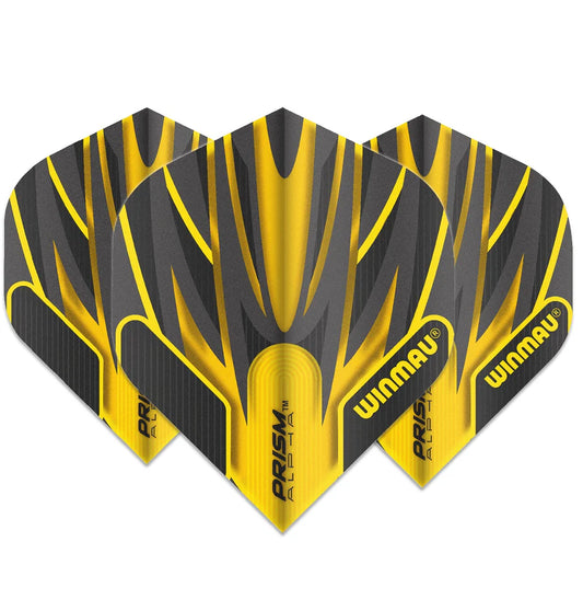 Winmau Prism Alpha Yellow & Black Flights