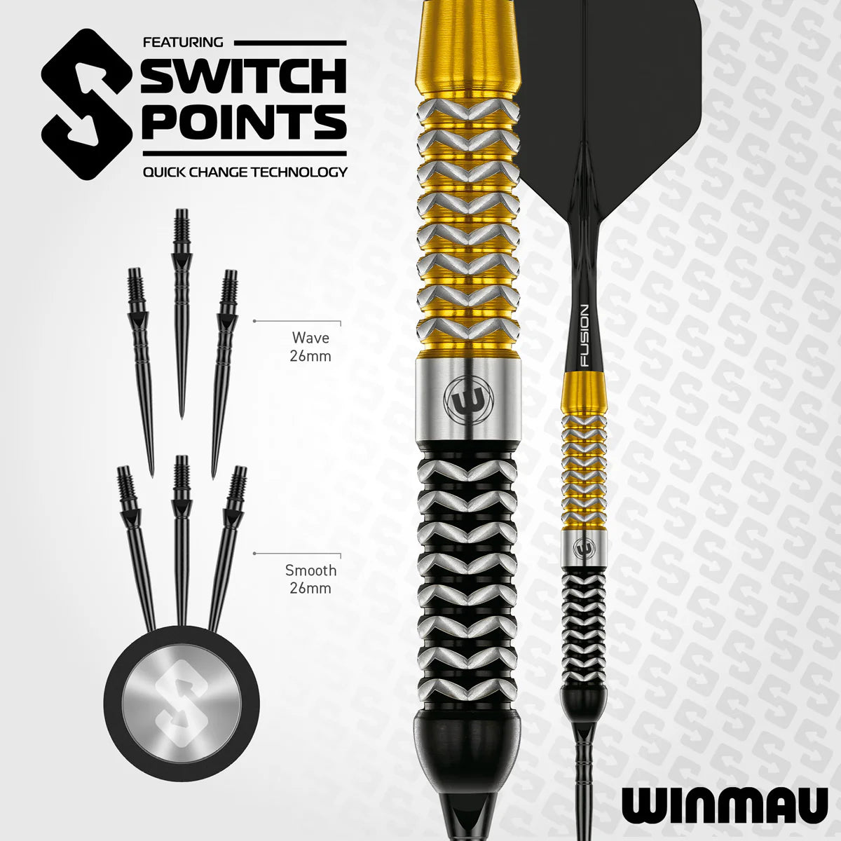 Winmau Exion Parallel 90% Switch Point Darts