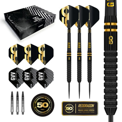 Red Dragon Gian Van Veen 50 Years Anniversary Darts