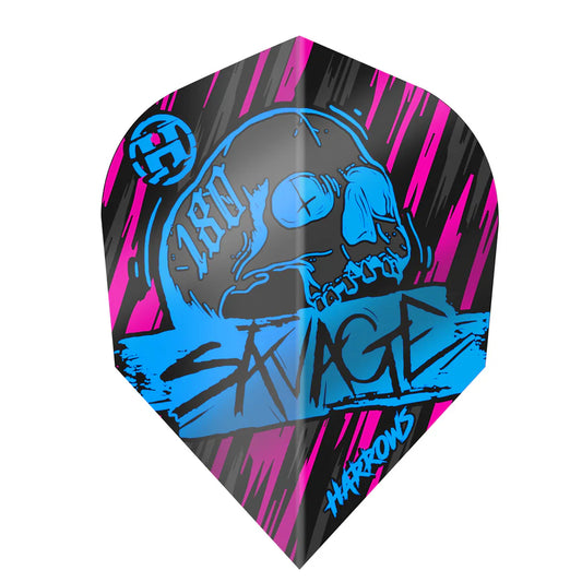 Harrows Savage Standard No.6 Flight Aqua/Pink