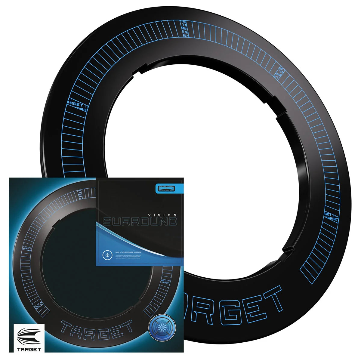 Target Corona Vision LED Notched Dartboard Surround
