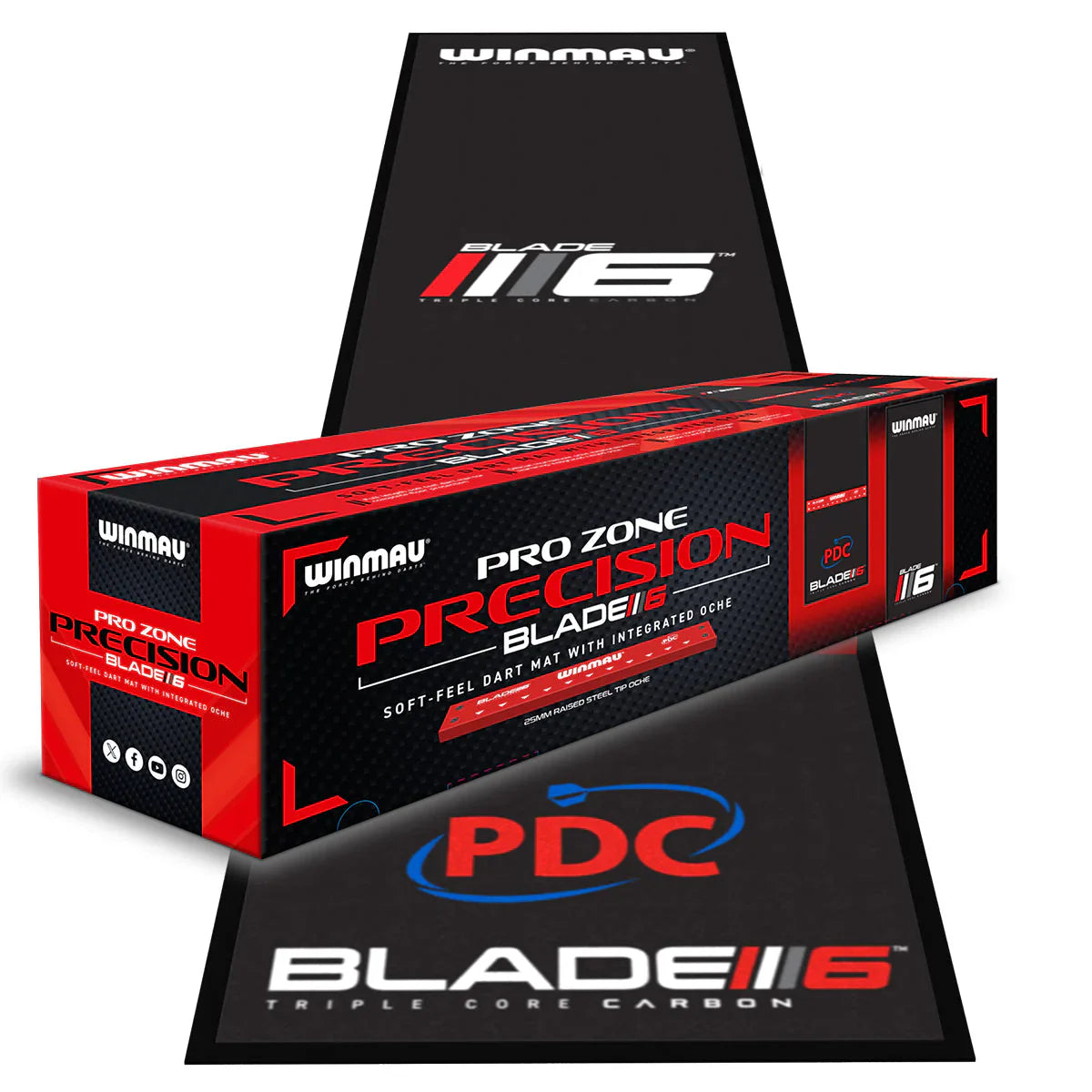 Winmau Pro Zone Blade 6 Soft Mat with Integrated Oche