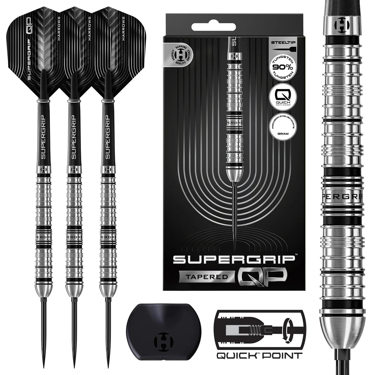 Harrows Supergrip Tapered 90% Quick Point Darts