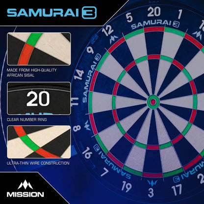 Mission Samurai 3 - Professional Dartboard