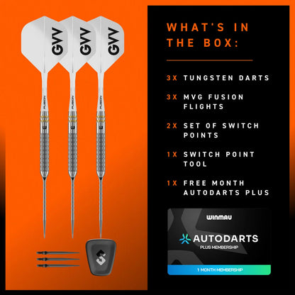 Winmau Gian Van Veen W-Max 90% Switch Point Darts