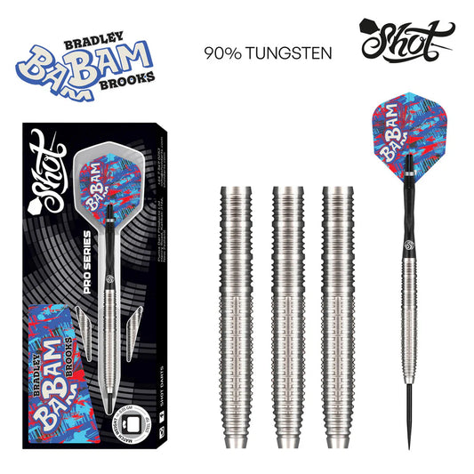 Shot Pro Series Bradley Brooks Gen 2 90% Steel Tip Darts