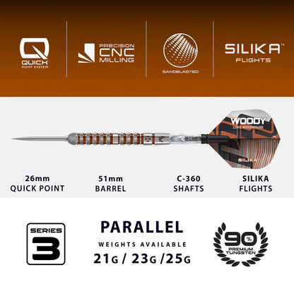 Harrows Luke Woodhouse Series 3 90% Quick Point Darts