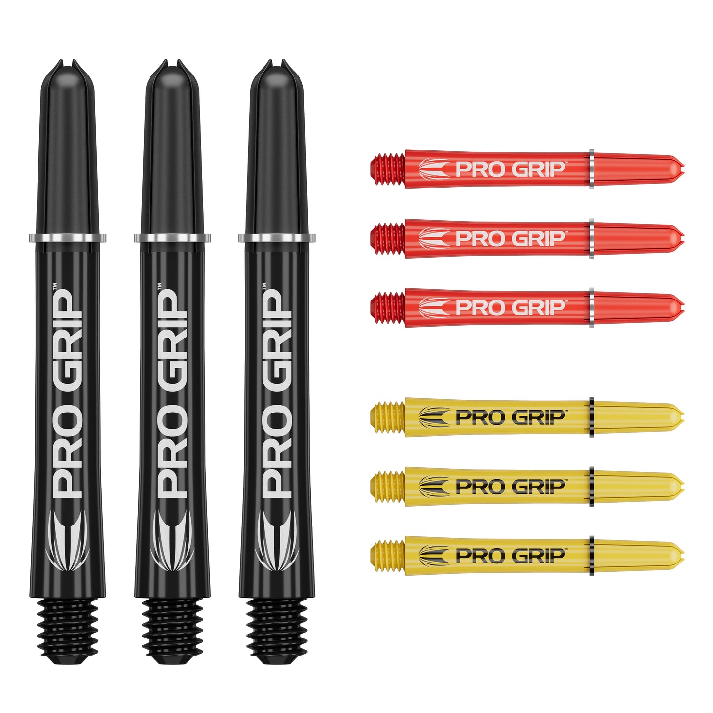 Target Pro Grip Stems (Black/Red/Yellow) 3 Sets