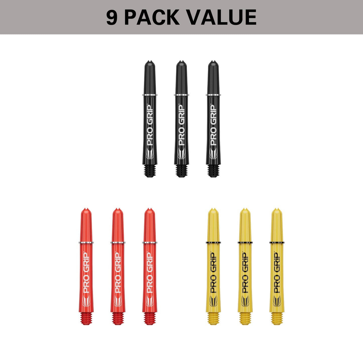 Target Pro Grip Stems (Black/Red/Yellow) 3 Sets