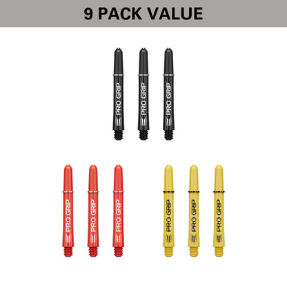 Target Pro Grip Stems (Black/Red/Yellow) 3 Sets