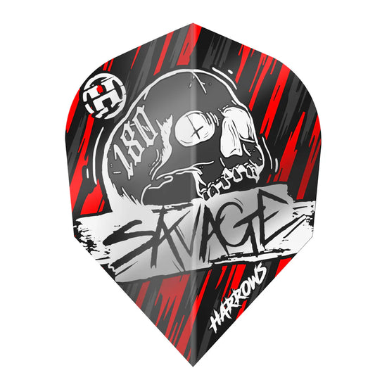 Harrows Savage Standard No.6 Flight Red/Silver