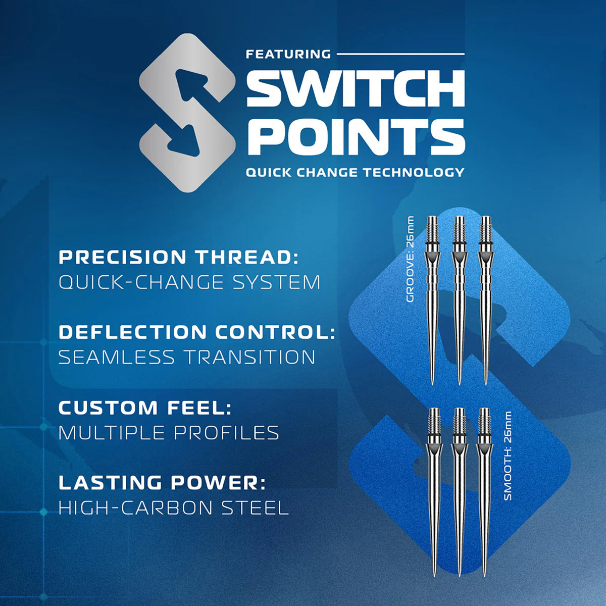 Winmau Lunaris Tapered Switch Point Darts