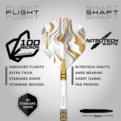 Red Dragon Paradym Gold Torpedo 90% Steel Tip Darts