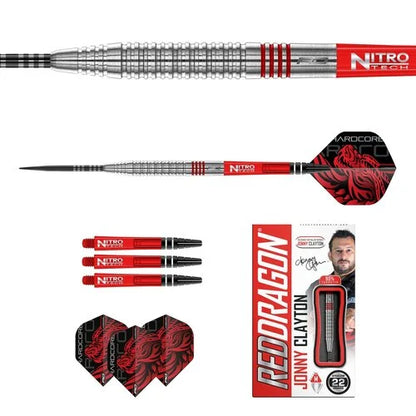 Red Dragon Jonny Clayton 2.0 90% Steel Tip Darts