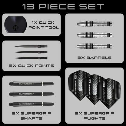 Harrows Supergrip Bomb 90% Tungsten QP Steel Tip Dart