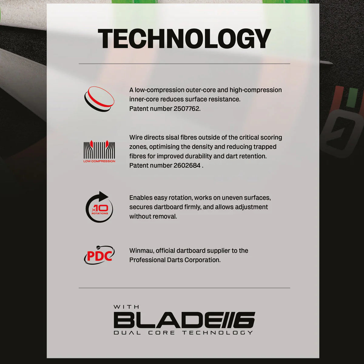 Winmau Equalizer Dartboard - Official JDC Training Board