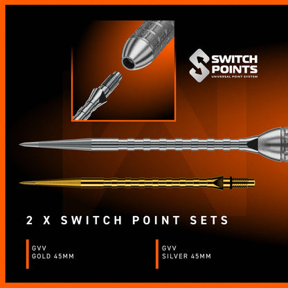 Winmau Gian Van Veen W-Max 90% Switch Point Darts