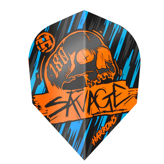Harrows Savage Standard No.6 Flight Orange/Blue