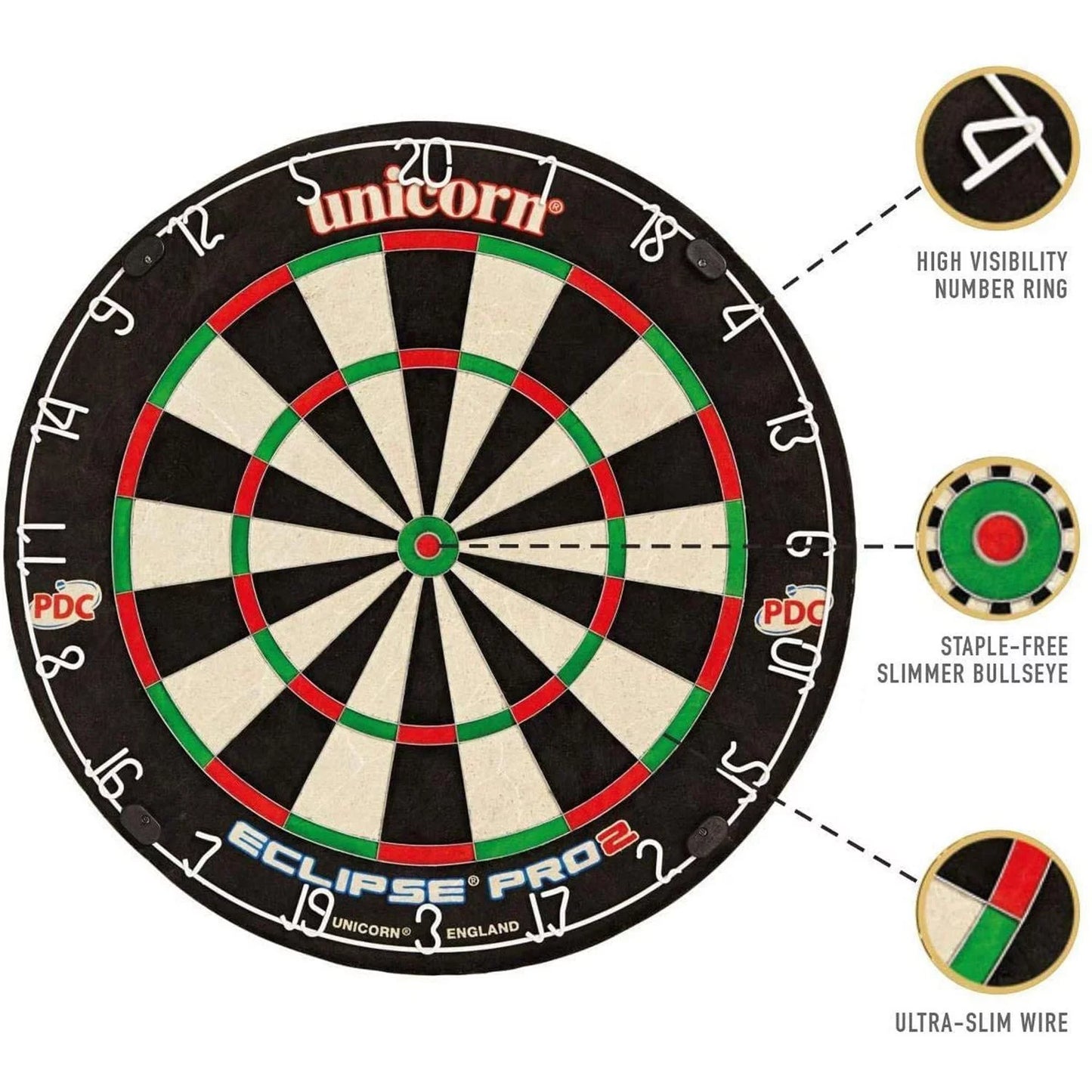 Unicorn Eclipse Pro 2 - Professional Dartboard