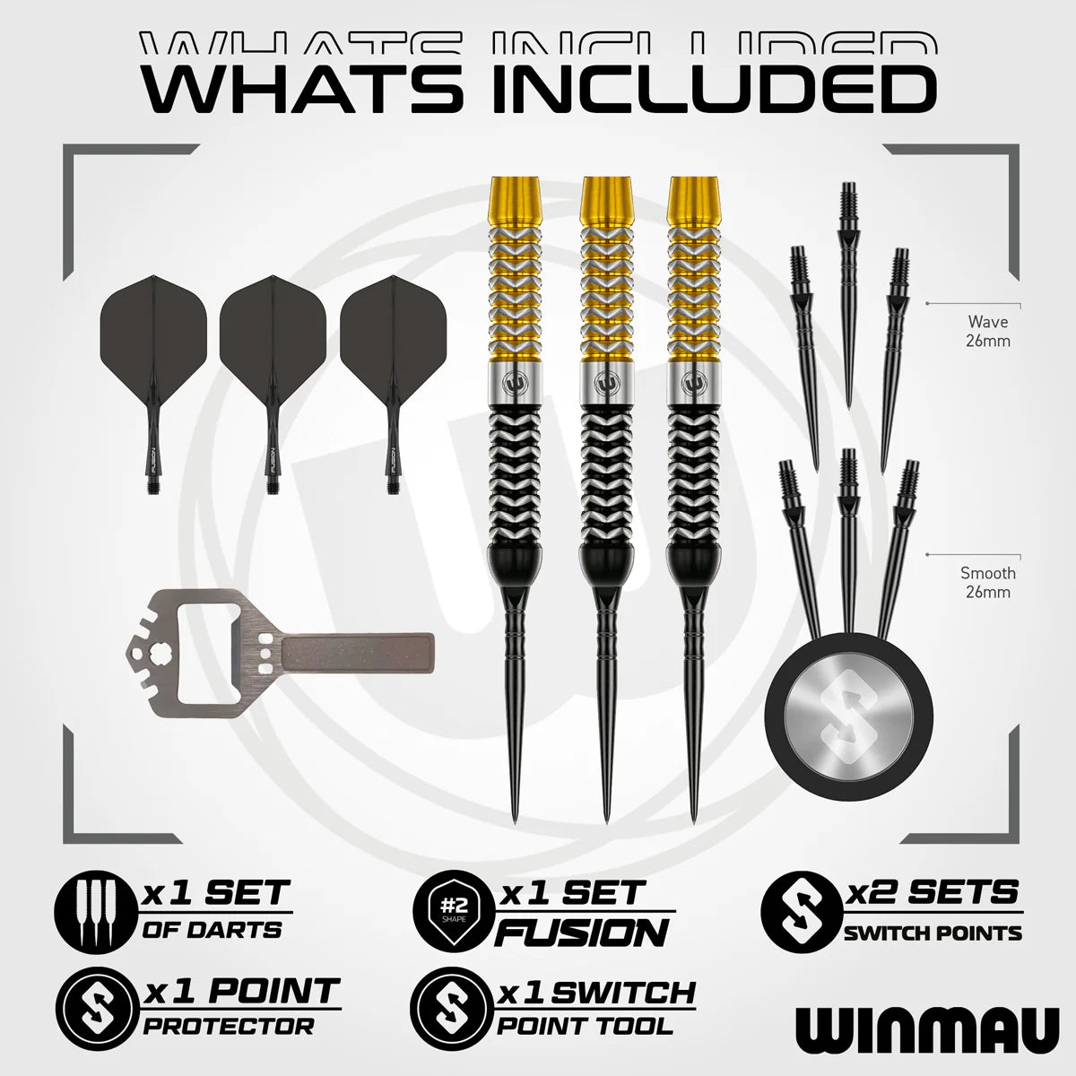 Winmau Exion Parallel 90% Switch Point Darts