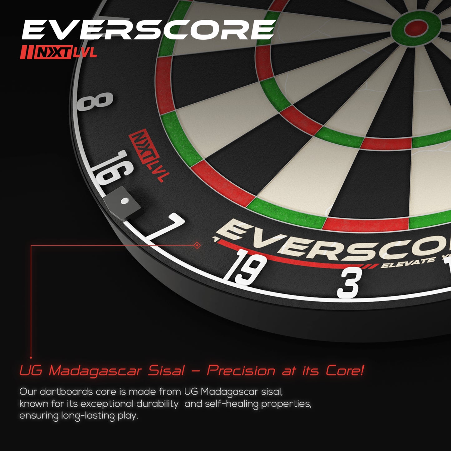 GOAT Everscore NXT LVL - Professional Dartboard