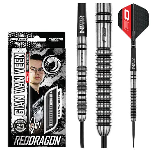 Red Dragon Gian van Veen 90% Steel Tip Darts