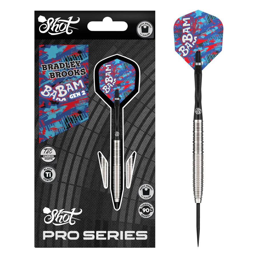 Shot Pro Series Bradley Brooks Gen 2 90% Steel Tip Darts