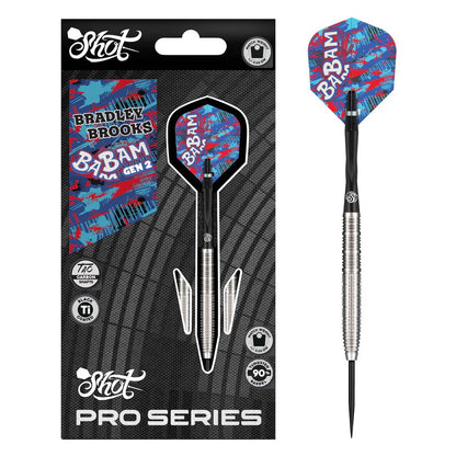 Shot Pro Series Bradley Brooks Gen 2 90% Steel Tip Darts