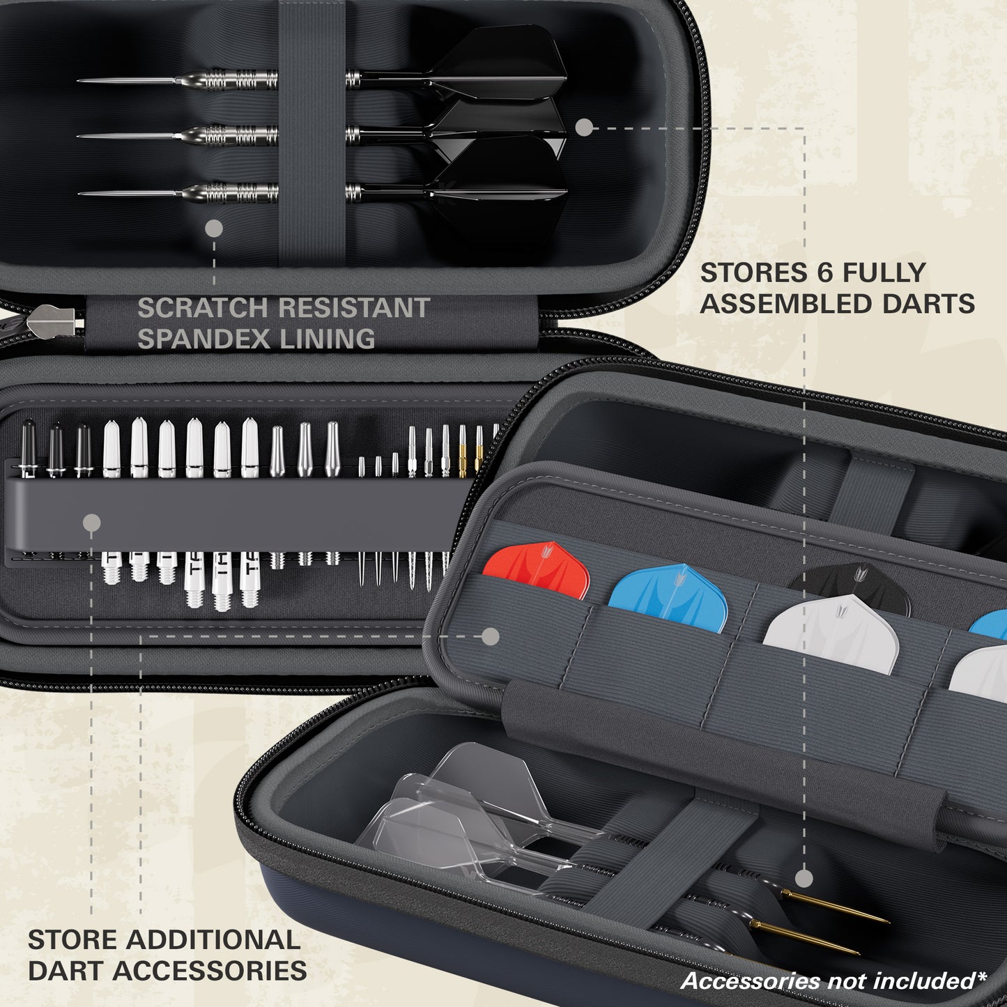 Target BOA Darts Case Navy/Grey