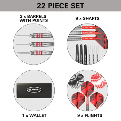 Target Nathan Aspinall Brass Steel Tip 22g Set