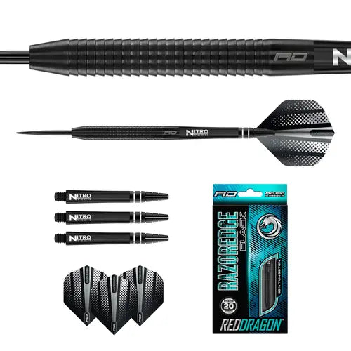 Red Dragon Razor Edge Black 85% Steel Tip Darts