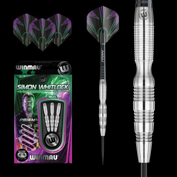 Winmau Simon Whitlock Silver 90% Steel Tip Darts