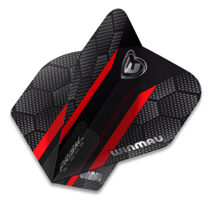 Winmau Prism Alpha Extra Thick Black & Red Stripe Darts Flights