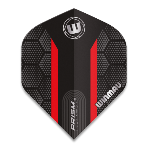 Winmau Prism Alpha Extra Thick Black & Red Stripe Darts Flights